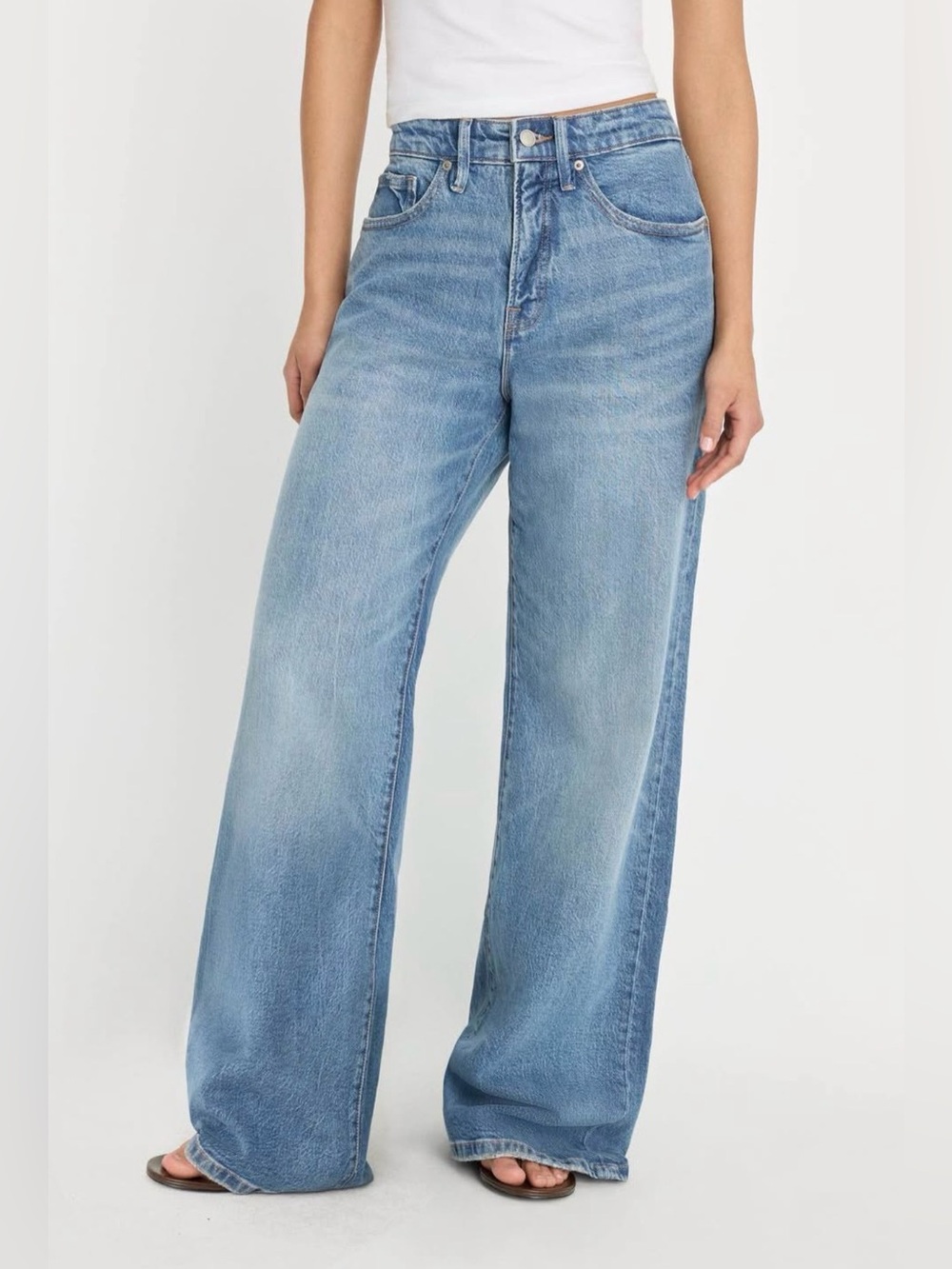 GOOD AMERICAN “Good Ease Relaxed” Wide Leg Women's Jeans